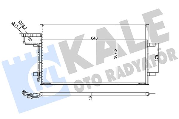 Klima Radyatoru Kondenseri Focus Cmax 03-07 1.6-1.8-2.0-1.6Tdcı-1.8Tdcı-2.0Tdcı 628X371x16 3M5H19710CC-1234248-1335552-1516838
