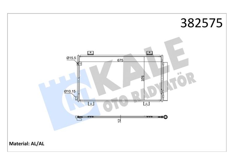 Honda Cıvıc X Fc 1.6İ-Dtec 16 &gt; Kurutucu İle Brazıng Al/Al 675X376x12 Klima Radyatörü 80100TGNG01
