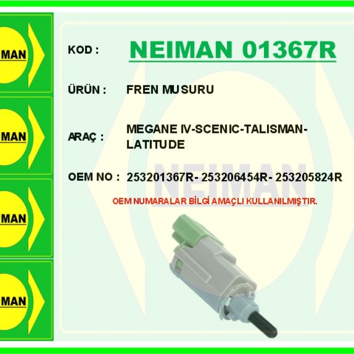 Fren Musuru Megane Iv-Scenıc-Talısman-Latıtude 253201367R-253206454R-253205824R