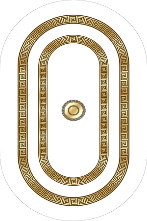 Klasik Yıkanabilir Halı 1057 Oval