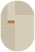 Modern Yıkanabilir Halı 1150 Oval