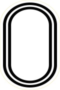 Çerceve Açık Beyaz  Modern Yıkanabilir Halı Oval