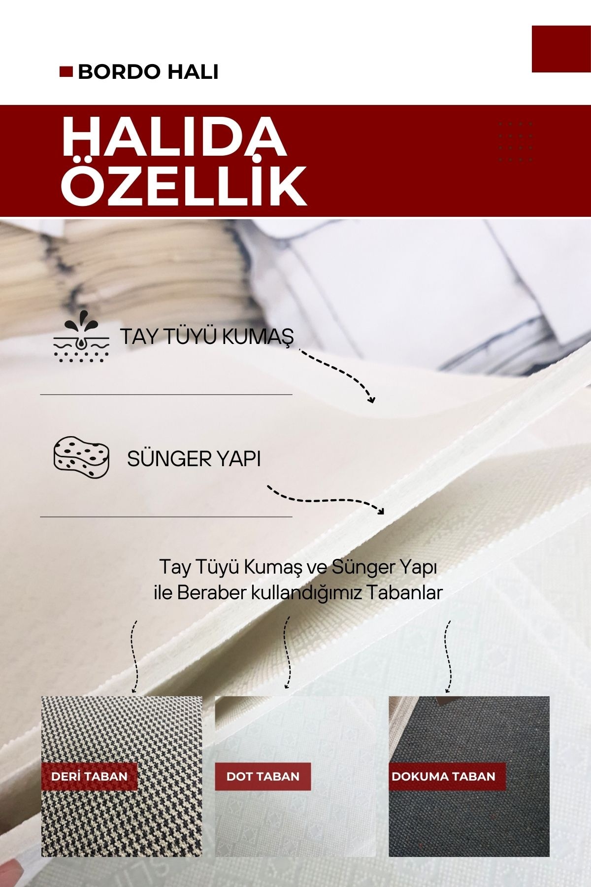 Mermer Beyaz Modern Yıkanabilir Halı