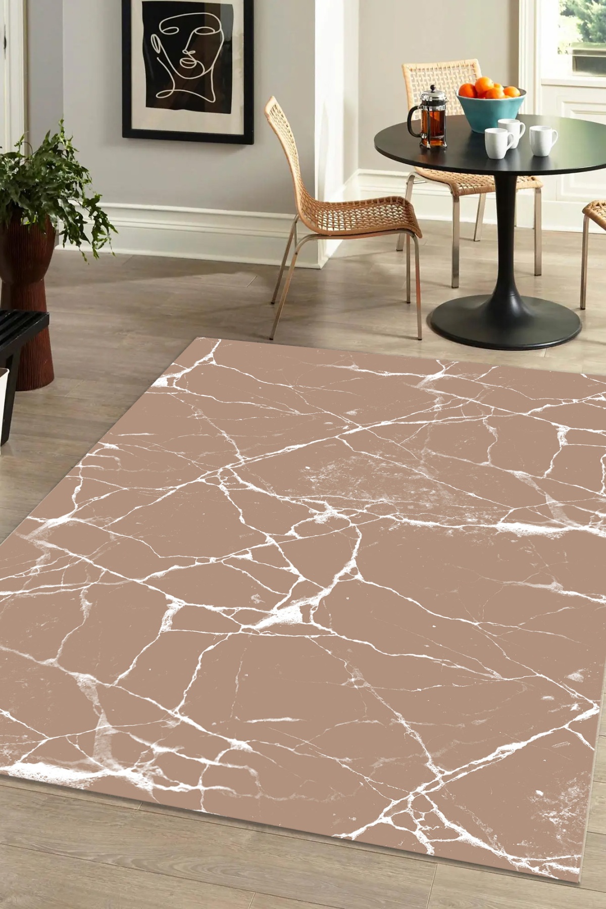 Mermer Vizon Modern Yıkanabilir Halı