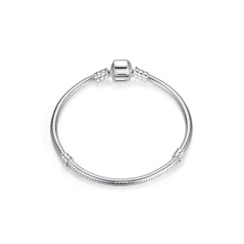 Charm Uyumlu Klasik Yılan Zincir Gümüş Kaplama Bileklik