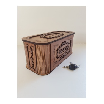 Tip Box Bahşiş Tip Kutusu Ahşap Kumbara Anahtarlı Kilitli Bahşiş Için Kumbara Bahşiş Kutusu