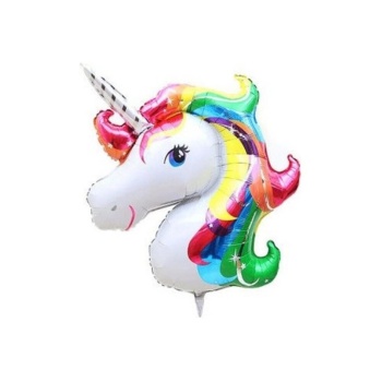 Unicorn Dev Folyo Balon Gökkuşağı Balon - Doğum Günü Parti Seti Malzemeleri - Unicorn Konsept Balon