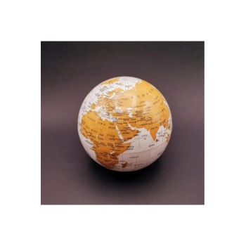 360 Işıklı Pilli Dönen Dünya Küresi Kahverengi