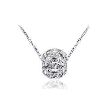 925 Ayar Gümüş Zincirli Boncuk Kolye