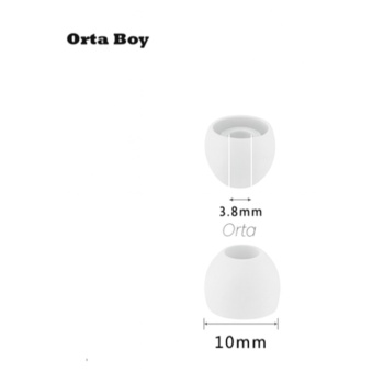 1 Çift 2 Adet Kulaklık Silikonu Samsung Uyumlu-orta 10mm Beyaz