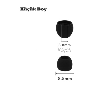 1 Çift 2 Adet Kulaklık Silikonu Samsung Uyumlu-Küçük 8.5mm Siyah