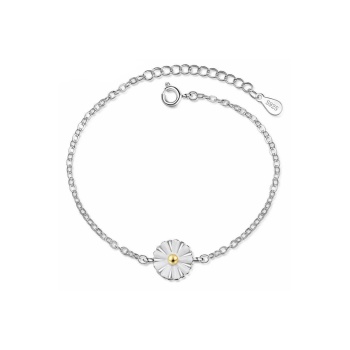 925 Ayar Ayarlanabilir Papatya Tasarım Kadın Gümüş Bileklik