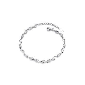 925 Ayar Gümüş Taşlı Ayarlanabilir Kadın Bileklik