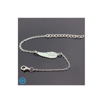 Melek Kanatları Tüy Çinko Alaşım Bileklik