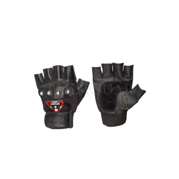 Erkek Kesik Deri Eldiven Fileli Tasarım Cırrtcırtlı Ayarlanabilir Beden