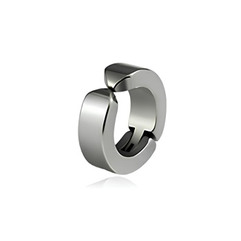 Paslanmaz Çelik Erkek Kadın Deliksiz Kulaklara Kıskaçlı Mıknatıslı Sıkıştırmalı Küpe 1 Adet