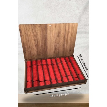 10lu Kutu Tesbih Ve Bileklik Ahşap Kutusu