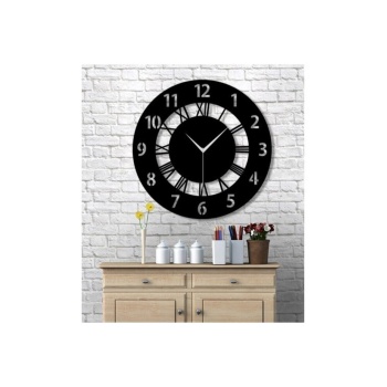 Asimetrik Dekoratif Roma Ve Latin Rakamlı Duvar Saati 40 Cm