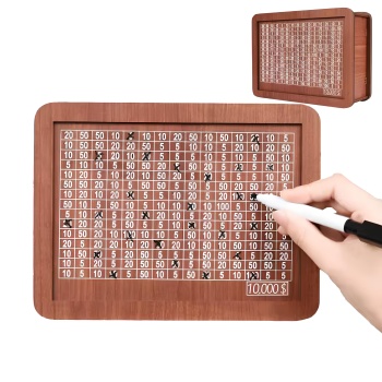 10.000 TL Hedefli Ahşap Kumbara – Parabox Tasarım, Para Biriktirme Kutusu, Motivasyon Kutusu, Hedef Kumbara