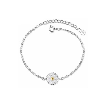 925 Ayar Ayarlanabilir Papatya Tasarım Kadın Gümüş Bileklik