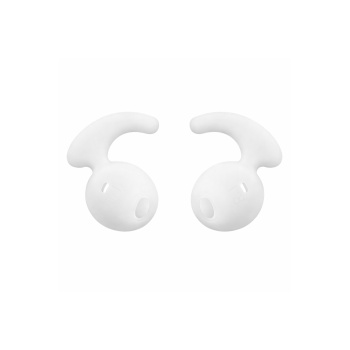 5 Çift (10 Adet) Samsung S6 S7 Edge Note 5 Kancalı Kulaklık Silikonu-Beyaz