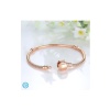 925 Ayar Cham Uyumlu Yılan Zincir Gümüş Üzeri Altın Kaplama Kadın Bileklik-rose Gold