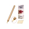 Microblading Kalemi Manuel Kalıcı Kaç Dudak Makyaj Gold Kalemi + 5 Adet 12 Pin Iğne