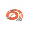 6A 120W 3 in 1 Usb to Type-C + Micro Usb + Lightning Hızlı Şarj Kablosu Silikon Kablo 1 Metre