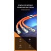 6A 120W 3 in 1 Usb to Type-C + Micro Usb + Lightning Hızlı Şarj Kablosu Silikon Kablo 1 Metre