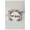 Dekoratif Krem Ahşap Tip Box Kutu Bahşiş Kutusu Kumbara Tipbox