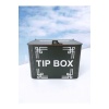 Dekoratif Siyah Ahşap Tip Box Kutu Bahşiş Kutusu Kumbara Tipboxs