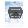 Dekoratif Siyah Ahşap Tip Box Kutu Bahşiş Kutusu Kumbara Tipboxs
