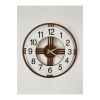 Beyaz Dekoratif Ahşap Hediyelik Sade ve Modern Duvar Saati Pilli Yuvarlak Modern TR Ahşap 40 x 40