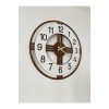 Beyaz Dekoratif Ahşap Hediyelik Sade ve Modern Duvar Saati Pilli Yuvarlak Modern TR Ahşap 40 x 40