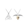 Snitch Golden ve Ölüm Yadigarları Üçgen Harry Potter Unisex Kadın Erkek Kolye