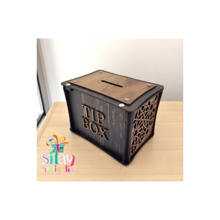 Bahşiş Kutusu Sandık Tip Box Kmbara Tibbox ( Telefon Tutucu Hediyemizdir.)