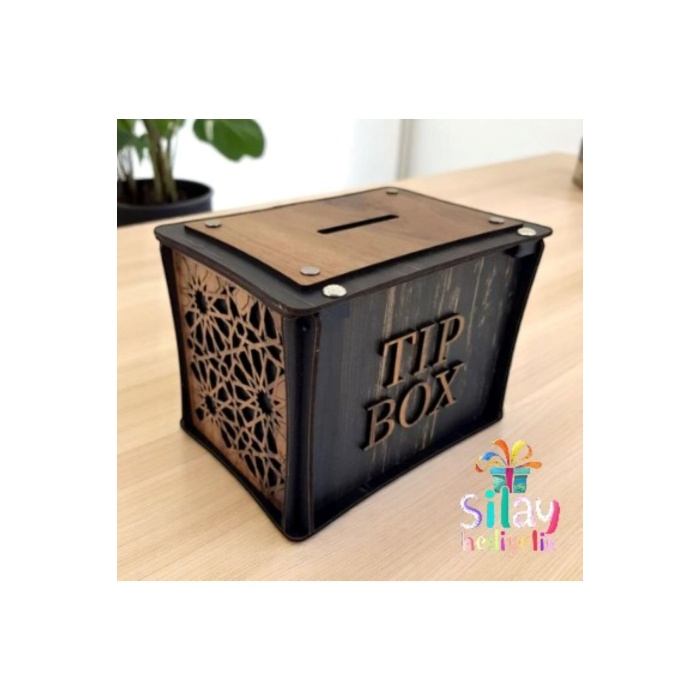 Bahşiş Kutusu Sandık Tip Box Kmbara Tibbox ( Telefon Tutucu Hediyemizdir.)