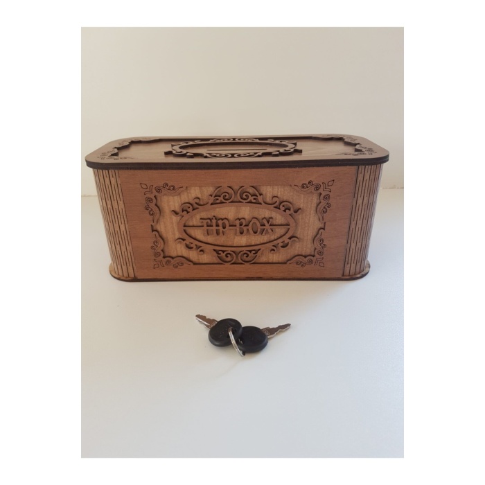 Tip Box Bahşiş Tip Kutusu Ahşap Kumbara Anahtarlı Kilitli Bahşiş Için Kumbara Bahşiş Kutusu
