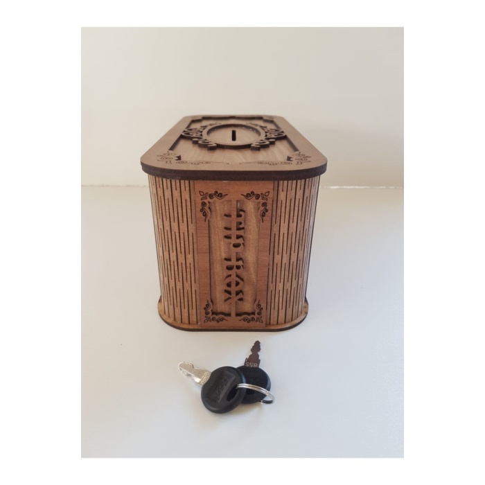 Tip Box Bahşiş Tip Kutusu Ahşap Kumbara Anahtarlı Kilitli Bahşiş Için Kumbara Bahşiş Kutusu