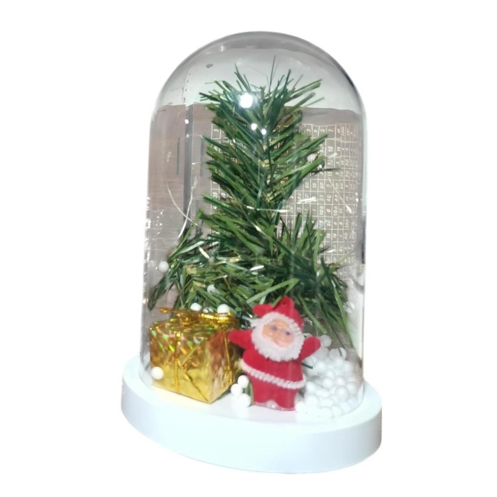 Led Işıklı Fanus İçinde Noel Baba Yılbaşı