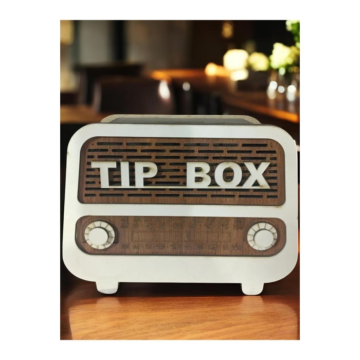 Nostaljik Hoparlör Radyo Görünümlü Ahşap Kumbara Tipbox Tip Box
