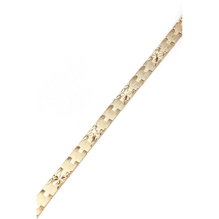 Yıldız Desen Gold Çelik Bileklik