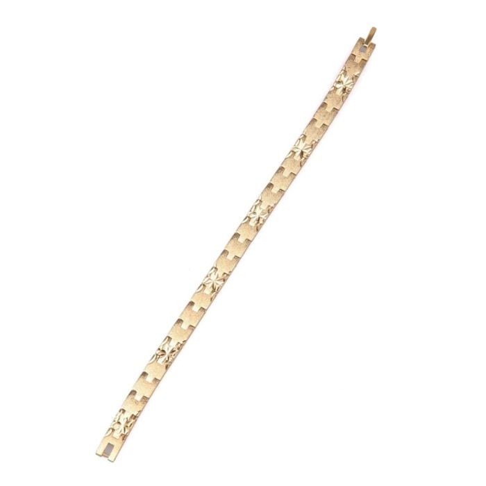 Yıldız Desen Gold Çelik Bileklik