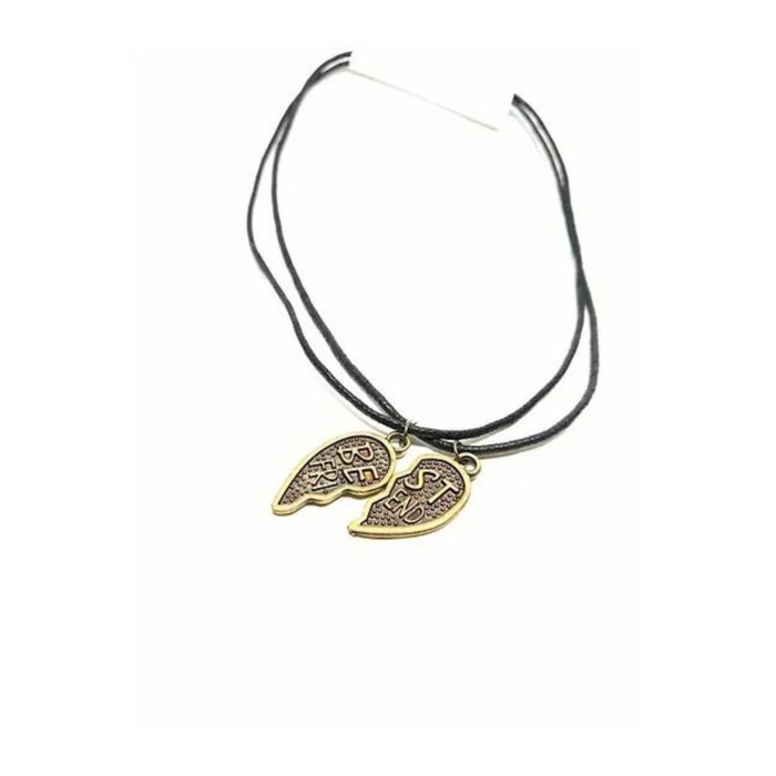 Best Frend 2li 2 En Iyi Arkadaş Deri Ipli Kolye Arkadaşlık Kolyesi Arkadaşa Hediye