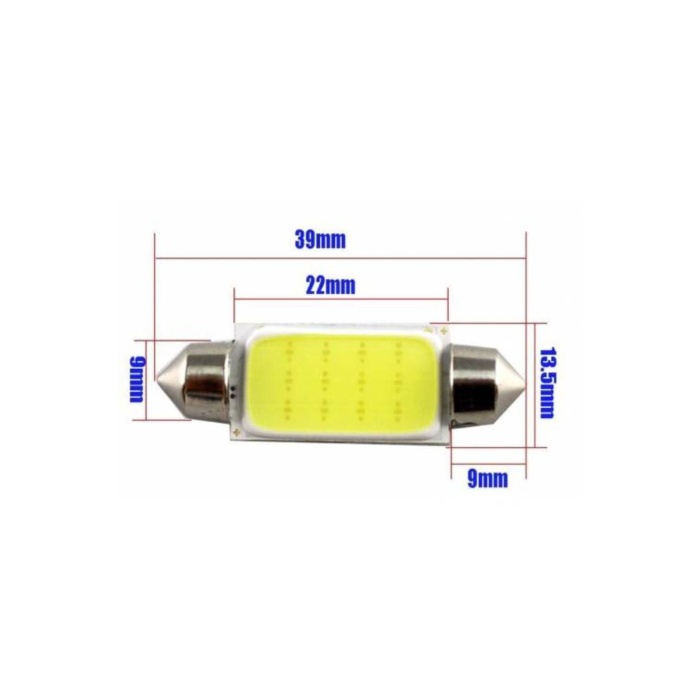 3 Adet 12 Çipli Led Sofit Ampul 39mm (ARAÇ IÇİ TAVAN AYDINLATMA AMPULÜ)