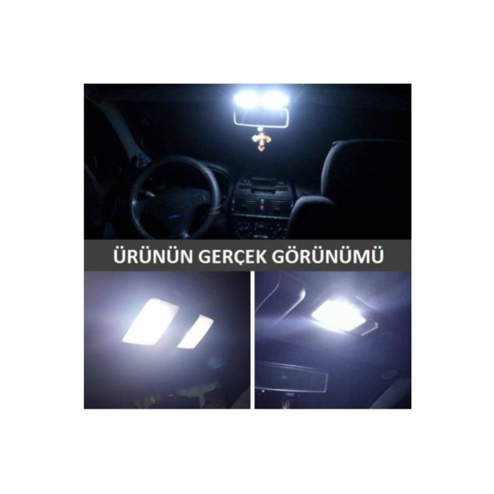 3 Adet 12 Çipli Led Sofit Ampul 39mm (ARAÇ IÇİ TAVAN AYDINLATMA AMPULÜ)