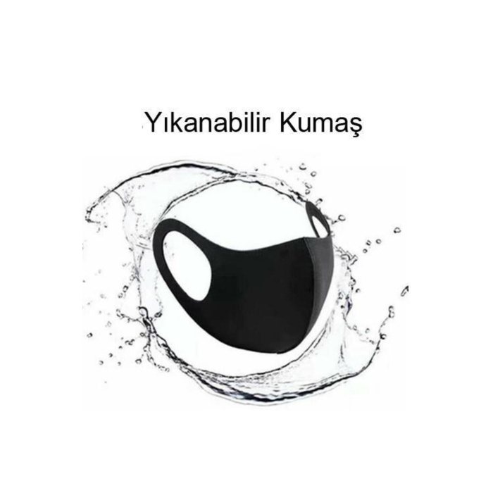 Filtre Nano Teknoloji Siyah Kalın Kumaş Yıkanabilir Yüs Virüs Maskesi