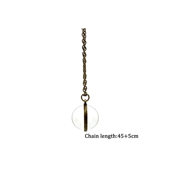 Çift Taraflı Unisex Bay Galaksi Cam Küre Kolye-bronz