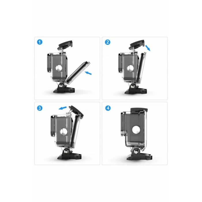 Gopro Hero 12 Hero 11 Hero 10/9 Black Uyumlu Su Geçirmez Kılıf Koruyucu Muhafaza Waterproof