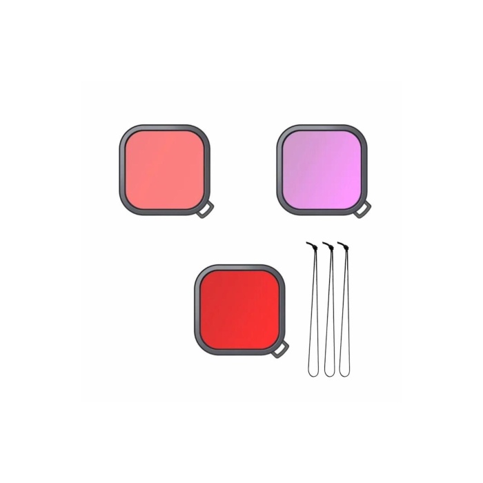 Gopro Hero Su Geçirmez Housing Uyumlu 3lü Lens Filtresi